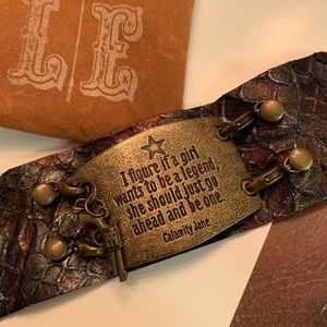 Snake skin cuff bracelet